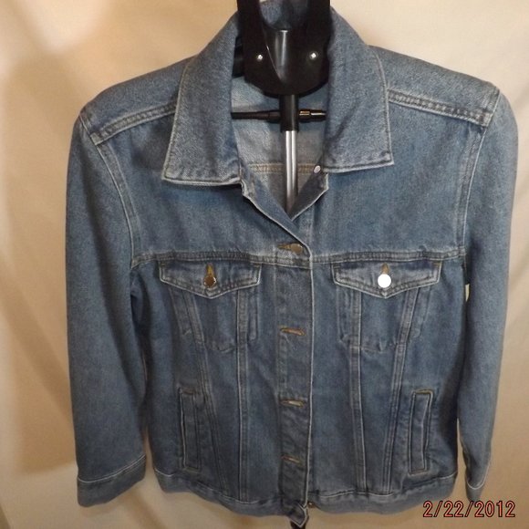 Divided HM Women's Size 6 100% Cotton Blue Denim Jacket - Picture 3 of 14